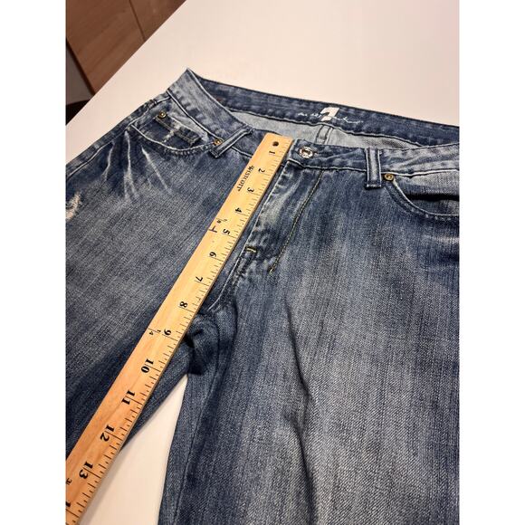7 For All Mankind Blue Dojo Positano Trouser Jeans Size 29 - Picture 9 of 10